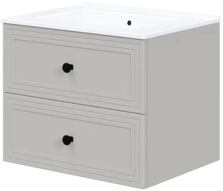 Szafka pod umywalkę TORETO 2S 60cm kaszmirowy mat HALMAR