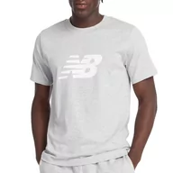 Koszulki sportowe męskie - Koszulka New Balance MT43906AG - szara - miniaturka - grafika 1