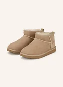 Botki damskie - Ugg Botki Classic Ultra Mini beige - miniaturka - grafika 1
