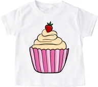 Koszulki dla dziewczynek - koszulka z babeczką dla dziewczynki - miniaturka - grafika 1