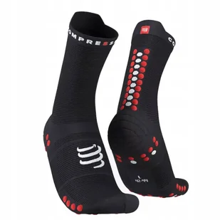 Skarpetki biegowe Compressport ProRacing Socks V4 Run High black/white - Odzież trekkingowa damska - miniaturka - grafika 1