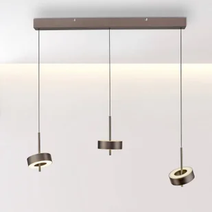 Q-Smart-Home Paul Neuhaus Smart LED lampa wisząca Q-Rotate ciemnobrązowa 3-punktowa - Lampy sufitowe - miniaturka - grafika 1