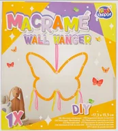 Prace ręczne dla dzieci - MAKRAMOWA ZAWIESZKA NA ŚCIANĘ MOTYL DLA DZIECI ZESTAW KREATYWNY ZRÓB TO SAM - miniaturka - grafika 1