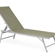 Leżaki ogrodowe - Leżak aluminiowy w kolorze oliwkowym "CAYO" do basenów i ogrodów - miniaturka - grafika 1
