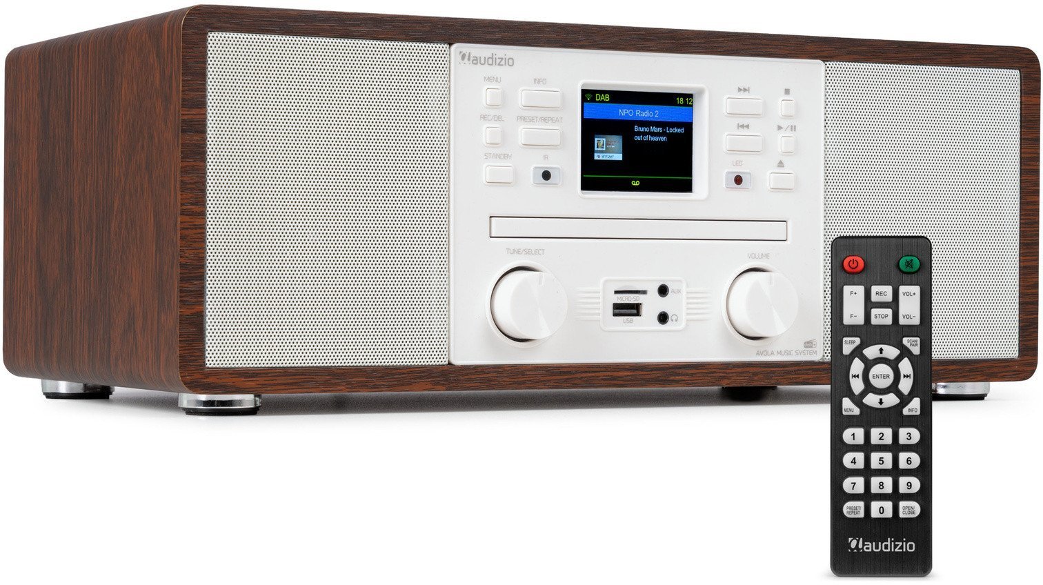 Audizio Avola CD/BT/DAB+/WIFI ciemne drewno