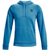 Bluzy męskie - Bluza męska Under Armour Rival Fleece Hoodie niebieska 1357092 422-XL - miniaturka - grafika 1