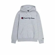 Bluzy sportowe męskie - Bluza z kapturem Męska Champion Legacy Szary - miniaturka - grafika 1