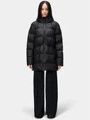 Kurtki damskie - Rains Kurtka zimowa 15160 Czarny Relaxed Fit - miniaturka - grafika 1