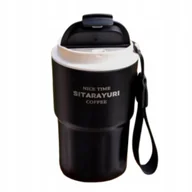 Kubki termiczne - KUBEK TERMICZNY NA KAWĘ HERBATĘ DO AUTA NA WYNOS NA PREZENT 360 ML CZARNY - miniaturka - grafika 1