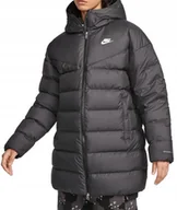 Kurtki damskie - Kurtka zimowa damska puchowa z kapturem Nike Storm-Fit DQ6873-010 r. L - miniaturka - grafika 1