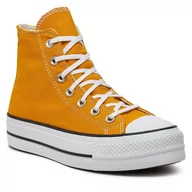 Trampki damskie - Trampki Converse Chuck Taylor All Star Lift Platform A06506C Yellow/White/Black - miniaturka - grafika 1