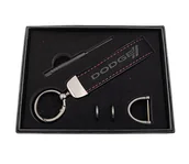 Akcesoria motoryzacyjne - DODGE BRELOK samochodowy DODGE nowe logo BRELOCZEK do kluczy +pudełko na prezent - miniaturka - grafika 1