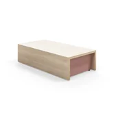 Meble do szkół i przedszkoli - Wielopoziomowy moduł sceniczny TOGETHER, 800x400x200 mm, jesion, ciemnoróżowy - miniaturka - grafika 1