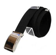 Paski - Pasek Parciany TRK (PL) Bawełniany PARCIAK 40 mm Z Klamrą Zatrzaskową CZARNĄ Schowek Wewnątrz Szeroki - miniaturka - grafika 1