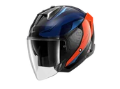 Kaski motocyklowe - Kask Otwarty Shark Skwal I3 Jet Mekarium Czarny/Pomarańczowy ChromowanyL - miniaturka - grafika 1