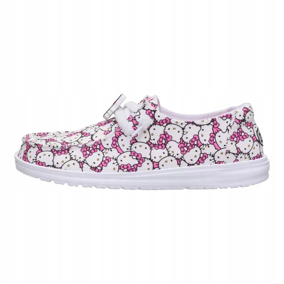 HeyDude Damskie Lekkie Buty Mokasyny Wsuwane Wendy Hello Kitty Takeover 36
