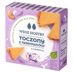 Wege Siostry Roślinna alternatywa dla sera toczony z nerkowców z chipotle 140 g - Produkty wegańskie i wegetariańskie - miniaturka - grafika 1