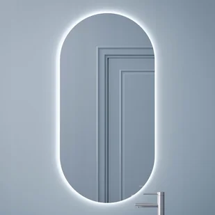 Lustro łazienkowe owalne LED 100x40 podświetlane - Lustra - miniaturka - grafika 1