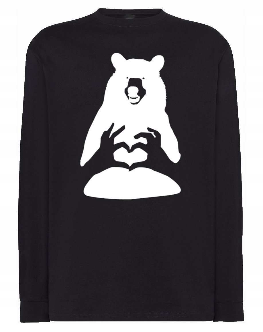 Longsleeve nadruk miłość Niedźwiedź Love r.5XL