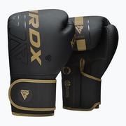 Rękawice bokserskie - Rękawice bokserskie RDX F6 czarno-złote BGR-F6MGL  6 oz - miniaturka - grafika 1