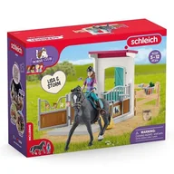 Figurki dla dzieci - Zestaw figurek SCHLEICH Boks dla koni z Lisa i Storm 42709 - miniaturka - grafika 1