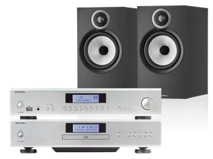 Rotel A14 MKII (srebrny) + CD14 MKII (srebrny) + 606 S3 (czarny) - Zestawy stereo - miniaturka - grafika 1