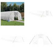 Szklarnie ogrodowe - vidaXL Szklarnia ze stalową ramą biała 72 m² 24x3x2 m - Szklarnia - Szklarnie - Tunel foliowy - Szklarnia wolnostojąca - miniaturka - grafika 1