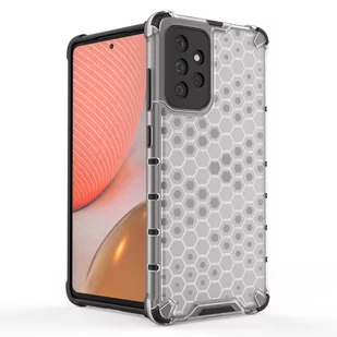 Honeycomb etui pancerny pokrowiec z żelową ramką Samsung Galaxy A72 4G czarny - Etui i futerały do telefonów - miniaturka - grafika 2