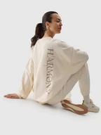 Bluzy damskie - Bluza dresowa oversize nierozpinana bez kaptura damska 4F - miniaturka - grafika 1