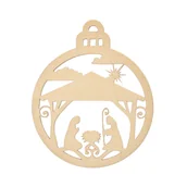 Bombki - Drewniana Bombka Choinkowa Szopka W Bombce - miniaturka - grafika 1