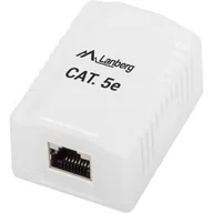 Gniazdka elektryczne - LEDart Lanberg natynkowe kat.5E ekranowane 1X RJ45 Lanberg SPL1OKGU1020 [6453528] - miniaturka - grafika 1