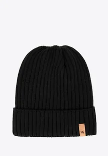 Męska czapka zimowa z logo czarna - Czapki męskie - miniaturka - grafika 1