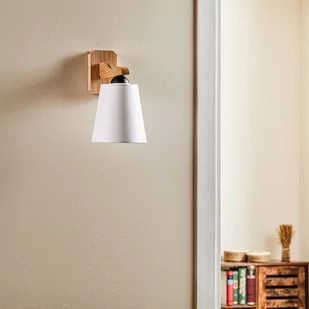 Kinkiet Hora, dąb/biały - Lampy ścienne - miniaturka - grafika 3