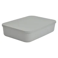 Pudła i pojemniki do przechowywania - Szary plastikowy pojemnik z pokrywką 35,5x25,5x8 cm – Homéa - miniaturka - grafika 1