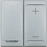Wyłączniki światła i elektryczne - Legrand AXOLUTE Ściemniacz przyciskowy 40-600VA 2 moduły aluminium HC4410 HC4410 - miniaturka - grafika 1