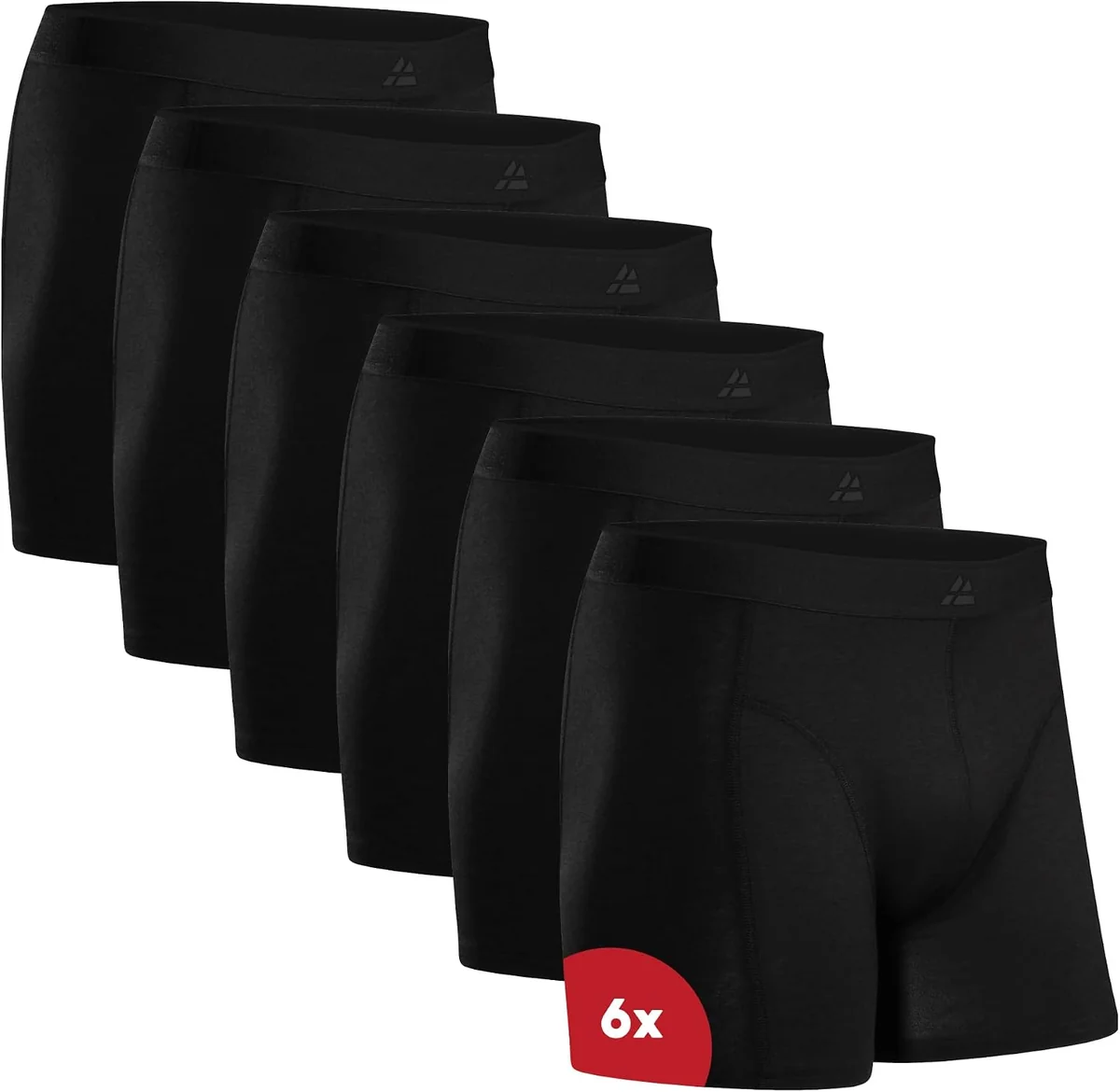 Bokserki bambusowe męskie oddychające 6-pack czarny rozmiar XL