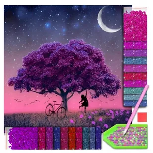 Haft diamentowy mozaika natura 30x30 MAGIA NATURY ZESTAW Z DZIAMIENICAMI - Pasmanteria - miniaturka - grafika 1
