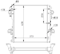 Układ chłodzenia - akcesoria - RADIATOR TOYOTA Land Cruiser 3.0D 10- - miniaturka - grafika 1