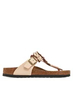 Klapki i japonki damskie - Birkenstock Japonki Gizeh Flowers 1029304 Różowy - miniaturka - grafika 1