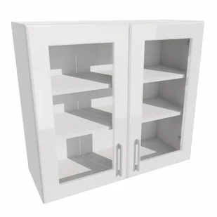 Szafka Wisząca Witrynowa Alto 80X72 Cm Mdf Mdf Biały Połysk - Szafki kuchenne - miniaturka - grafika 1