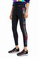 Legginsy - Desigual Damskie legginsy z dzianiny regularnej, Czarny, S - miniaturka - grafika 1