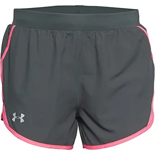 Under Armour Damskie szorty do biegania Fly By 2.0 Skok szary (013)/odblaskowy XL - Spodenki damskie - miniaturka - grafika 1