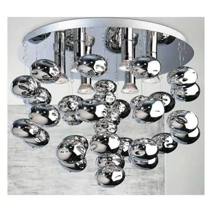 Przysufitowa lampa pokojowa Luvia bańki crystal chrom - Lampy sufitowe - miniaturka - grafika 1