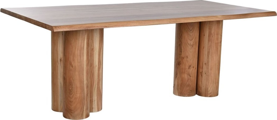 Bigbuy Home Stoły do Jadalni Home ESPRIT Brązowy Naturalny Drewno akacjowe 200 x 100 x 76 cm