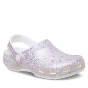 Buty dla dziewczynek - Klapki Crocs Classic Fantasy Glitter Clog K 212561 Biały - miniaturka - grafika 1