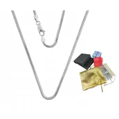 Naszyjniki męskie - Stylowy Łańcuszek Srebrny Żmijka Linka Naszyjnik 55 cm x 2 mm - miniaturka - grafika 1