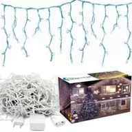 Oświetlenie świąteczne - Sople lampki 200LED kurtyny świetlne Biały Zimny - miniaturka - grafika 1