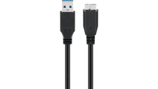 Kabel USB Goobay USB-A - micro-B 1.8 m Czarny (RB66026) - Kable USB - miniaturka - grafika 1
