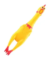 Zabawki dla psów - Kurczak Gumowy Piszczący Zabawka Dla Psa Gryzak 30Cm Duży - miniaturka - grafika 1
