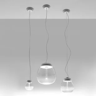 Artemide Lampa wisząca szklana Empatia, możliwość ściemniania, przezroczysty / transparentny, salon / jadalnia, szkło, design - Lampy sufitowe - miniaturka - grafika 2